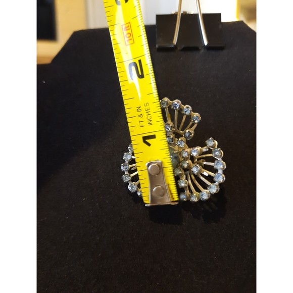 VTG Brooch/Pin Light Blue Stones Silver Colored Setting, Costume, No Makers Mark - Picture 5 of 6